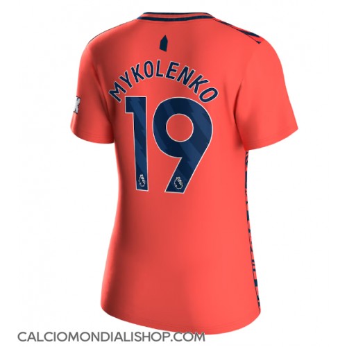 Maglie da calcio Everton Vitaliy Mykolenko #19 Seconda Maglia Femminile 2023-24 Manica Corta